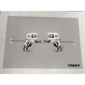 TABBY SIGNED PRINT  IN LOVE OUT OF REACH