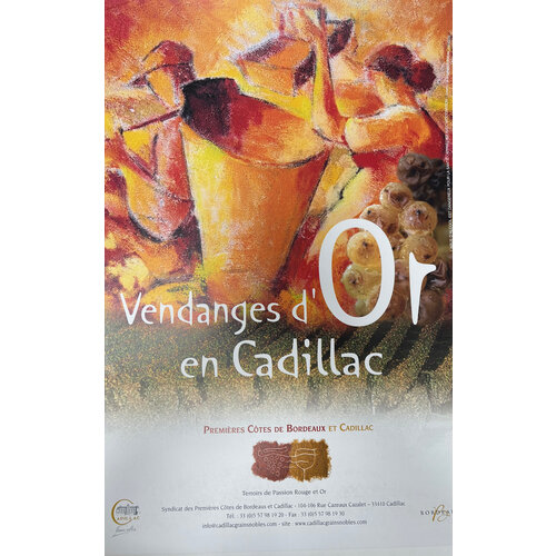 VENDANGES D'OR EN CADILLAC WINE ADVERTISEMENT POSTER VENDANGES D'OR EN CADILLAC WINE ADVERTISEMENT POSTER