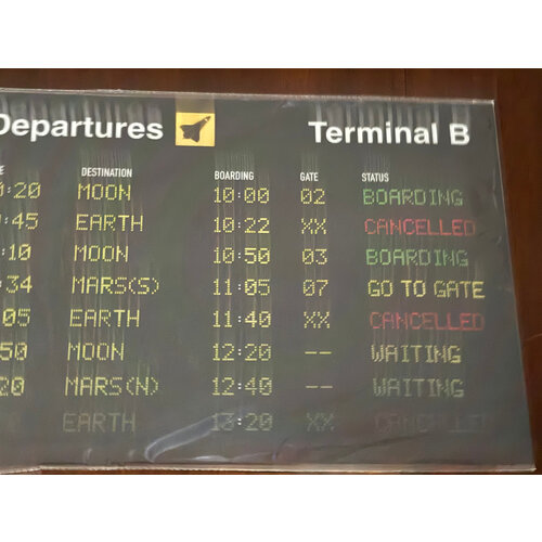 IMBUE DEPARTURES TERMINAL B DESTINATION MOON PRINT IMBUE DEPARTURES TERMINAL B DESTINATION MOON PRINT