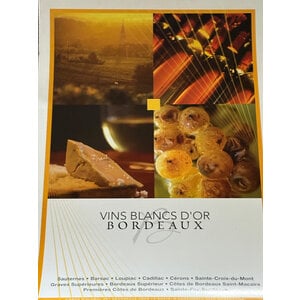 VINS BLANCS D'OR BORDEAUX ADVERTISEMENT POSTER