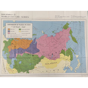 RAND MCNALLY  WORLD HISTORY SERIES MAP EXPANSION OF RUSSIA IN ASIA
