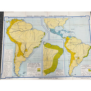 DENOYER-GEPPERT MAP HA 5 HISPANIC AMERICA IN 16TH CENTURY