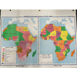 KNOWLTON-WALLBANK WORLD HISTORY MAPS: AFRICA 1924 & AFRICA 1967