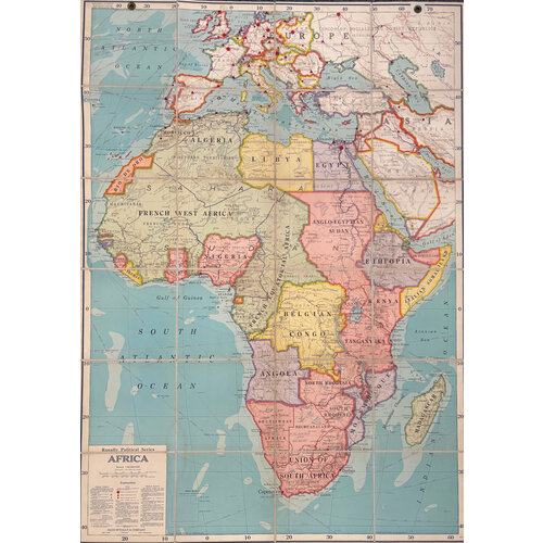 RANALLY POLITICAL SERIES WALL MAP: AFRICA