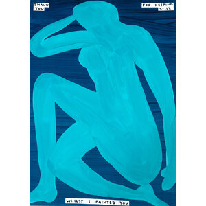 DAVID SHRIGLEY SIGNED PRINT THANK YOU FOR KEEPING STILL
