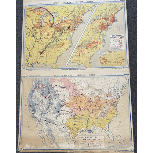 HART AMERICAN HISTORY SERIES MAP A21 & MAP A22