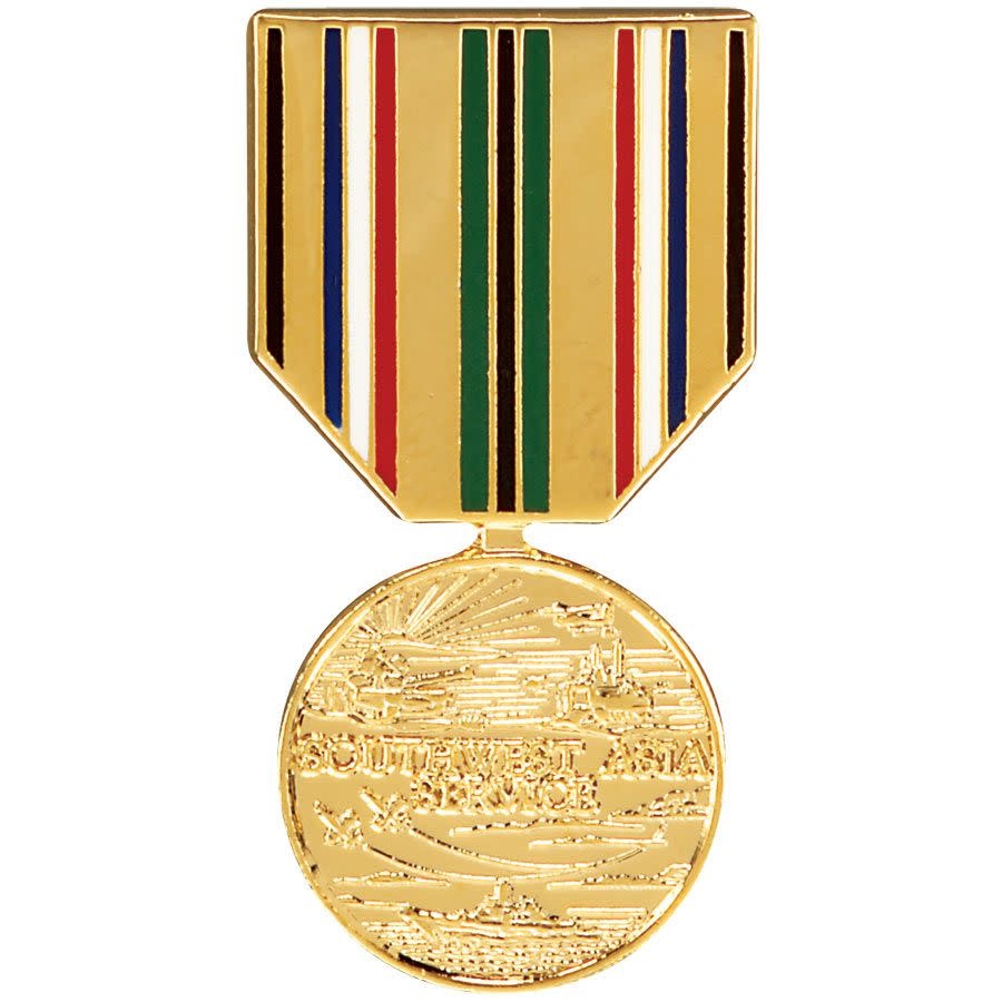 Southwest Asia Service Medal Hat Pin Fort Worth Aviation Museum Southwest asia service medal hat pin fort worth aviation museum