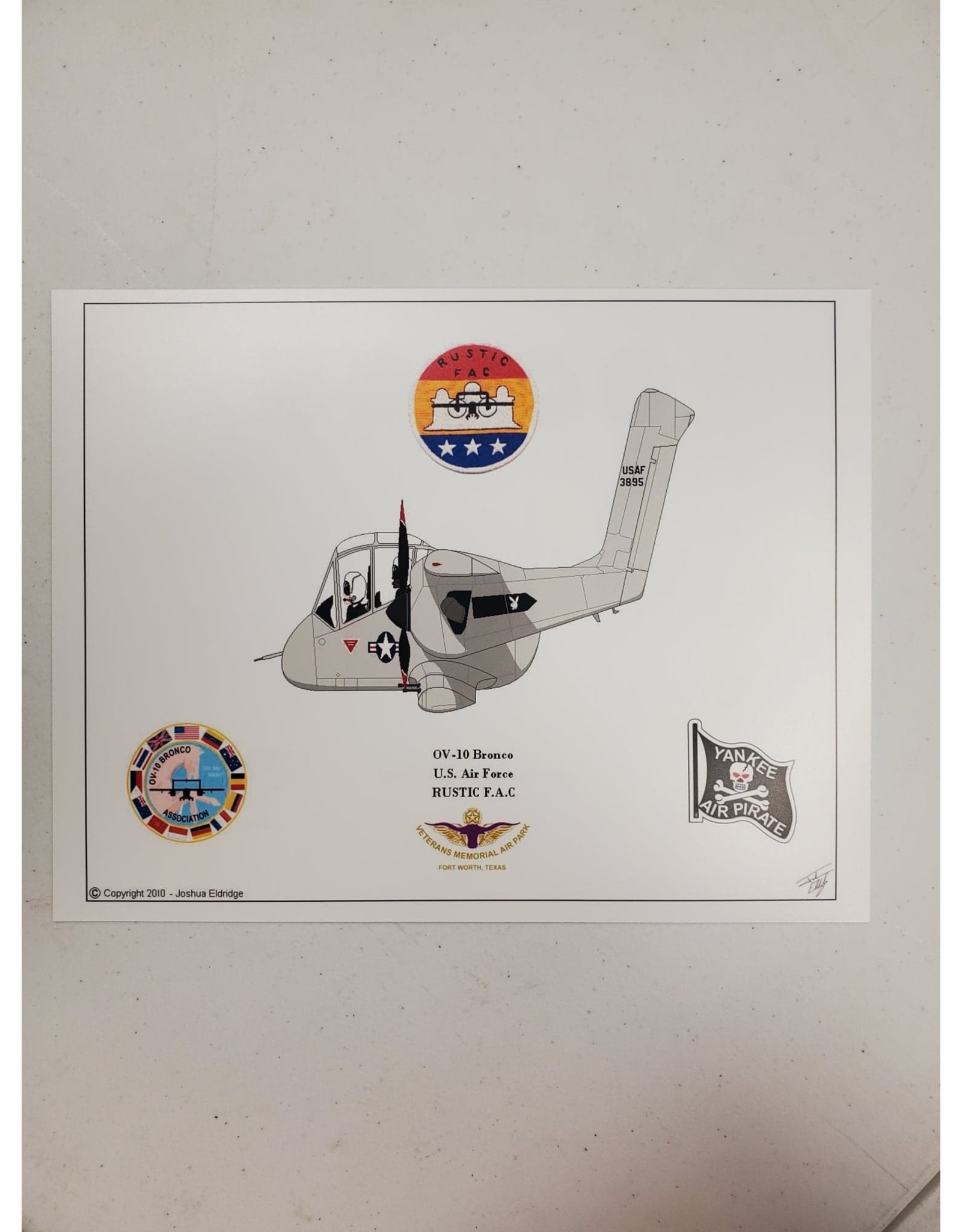 Grey AF OV-10 Caricature Print