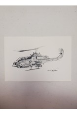 AH-2W Pen and Ink Print