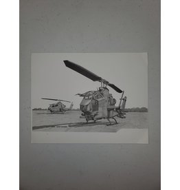 AH-1F Cobra 9x7 Pen and Ink Print