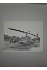 UH-1C 9x7 Pen and Ink Print