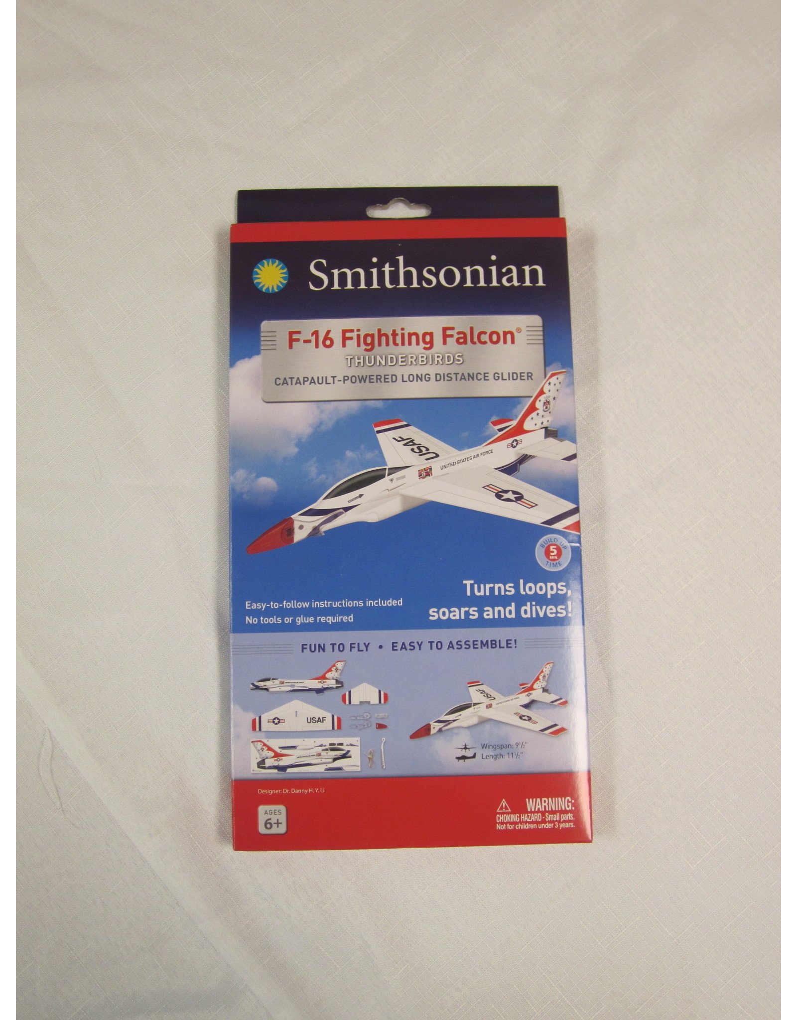 Smithsonian F-16 Fighting Falcon Thunderbirds Glider 11 1/2 "