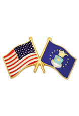FWAM USA and US Air Force Flags, Pin