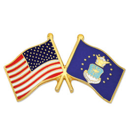 FWAM USA and US Air Force Flags, Pin