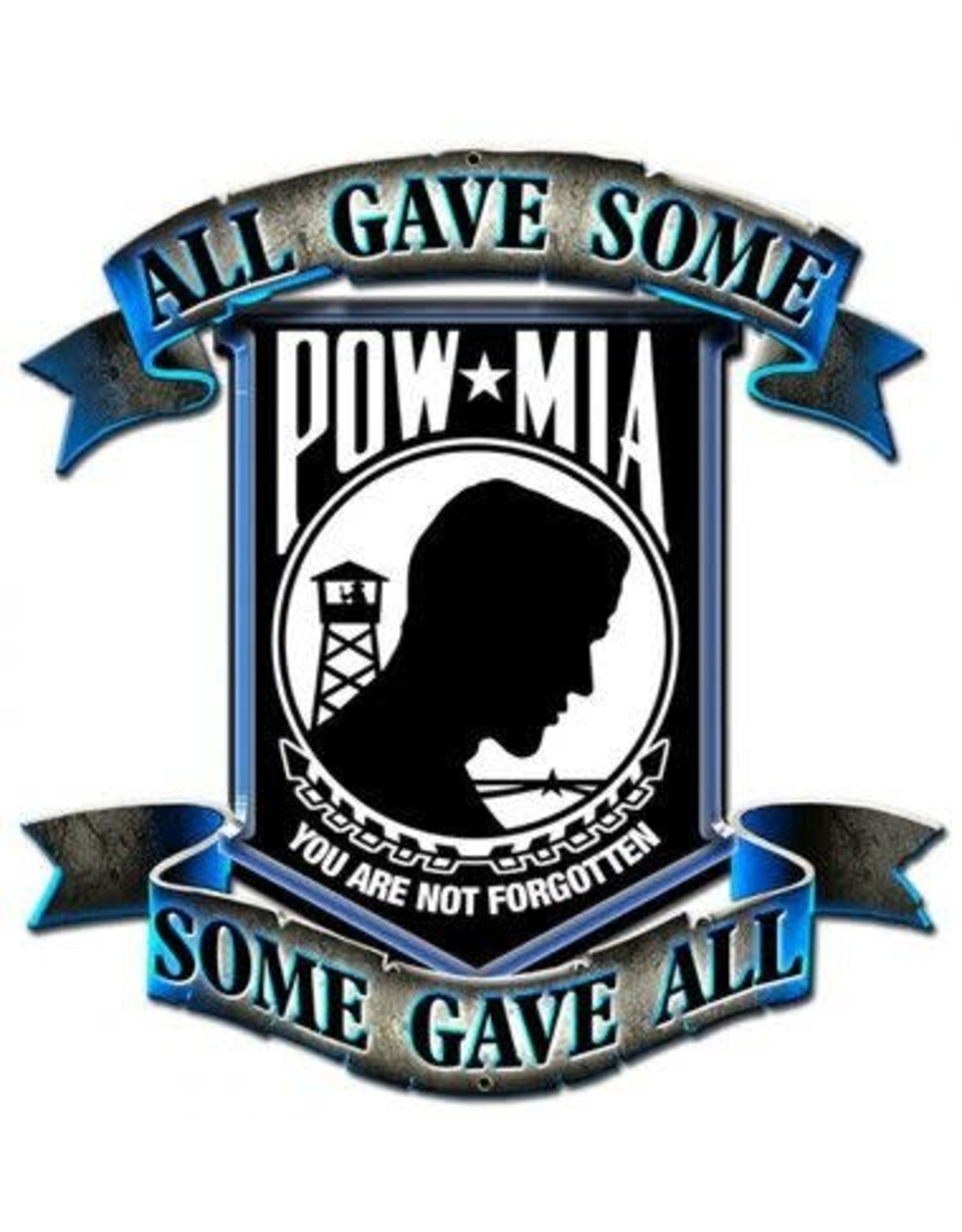 Silver/Black POW/MIA Pin