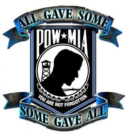 Silver/Black POW/MIA Pin