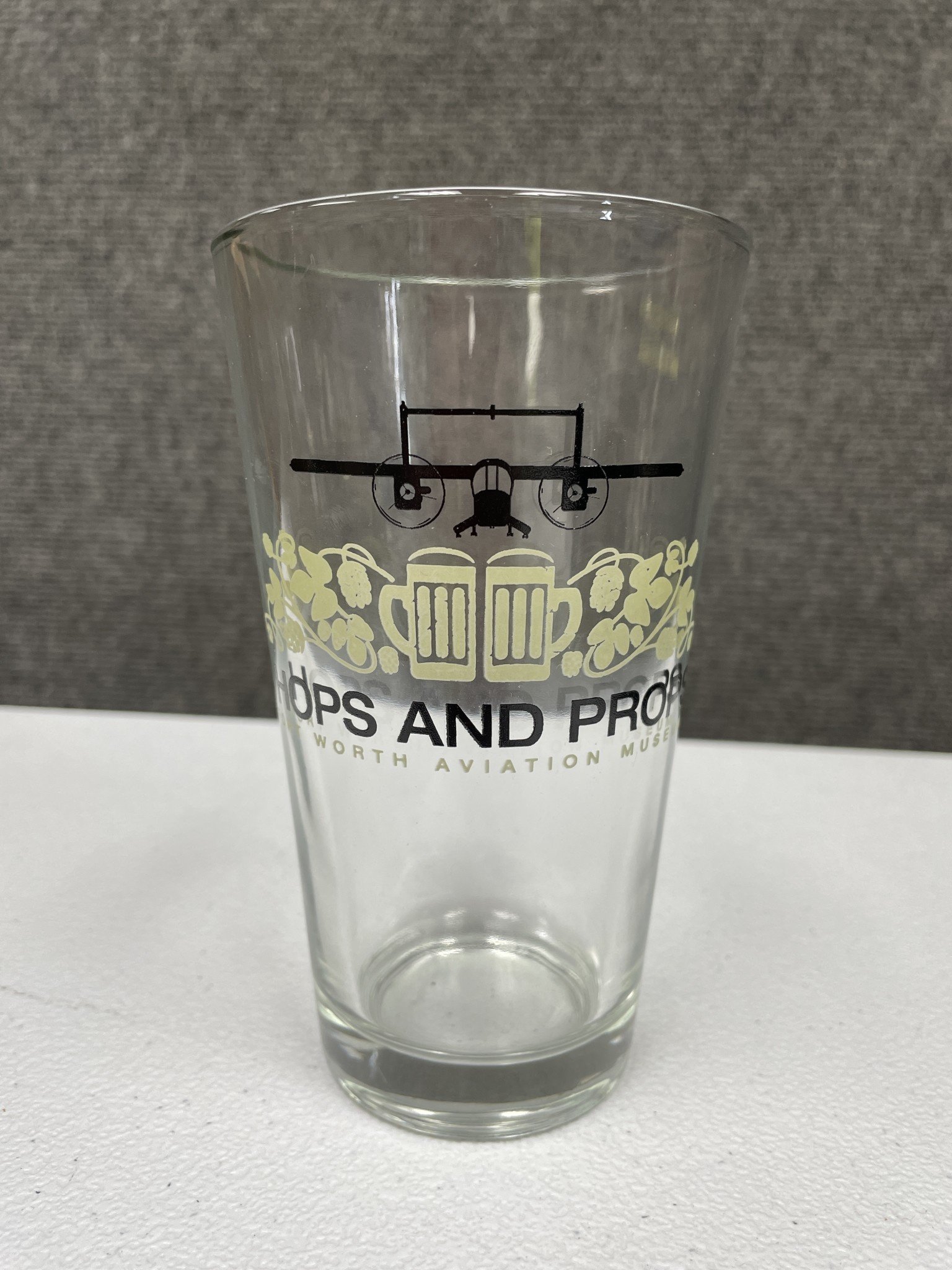 Hops and Props Pint Beer Glasses - Fort Worth Aviation Museum