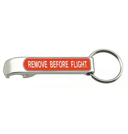 Remove Before Flight Bottle Opener Keychain