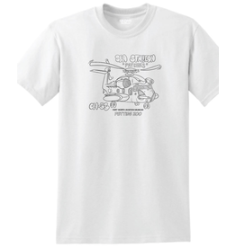 Gildan 5000 Patches T-Shirt White Youth L