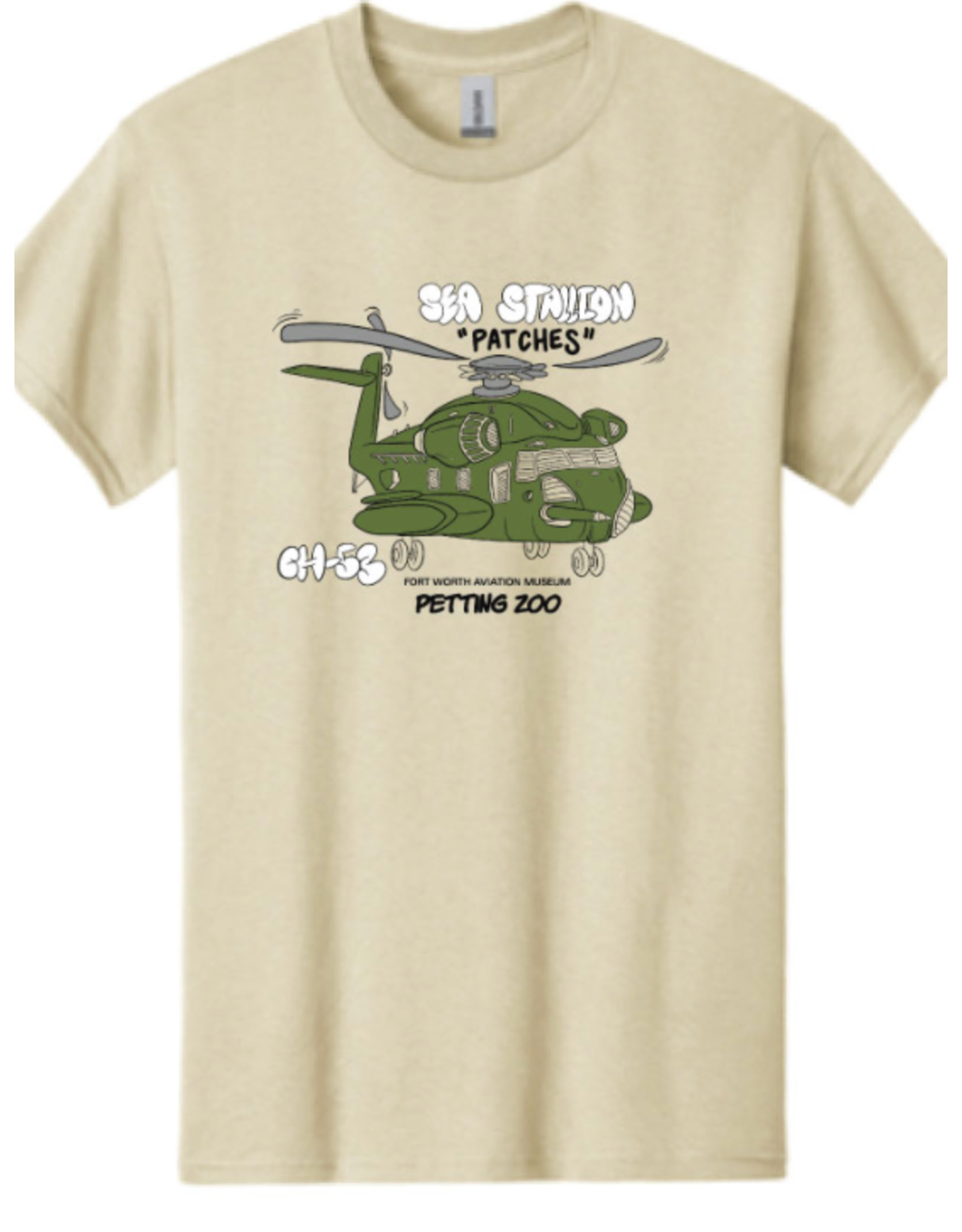Gildan 5000B Patches T-Shirt Sand Youth L