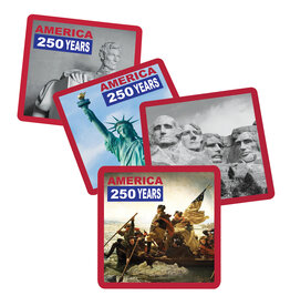 America 250 Square Paper Coasters Set