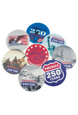 America 250 Round Paper Coasters Set