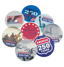 America 250 Round Paper Coasters Set