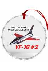 YF-16 Glass Christmas Ornament