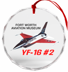 YF-16 Glass Christmas Ornament