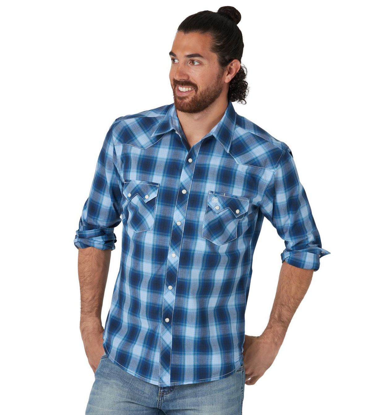 wrangler modern fit shirts