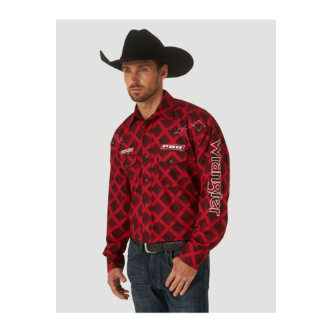 wrangler pbr logo shirts