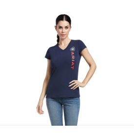 Ariat Ariat Ladies Vertical Logo SS T Shirt