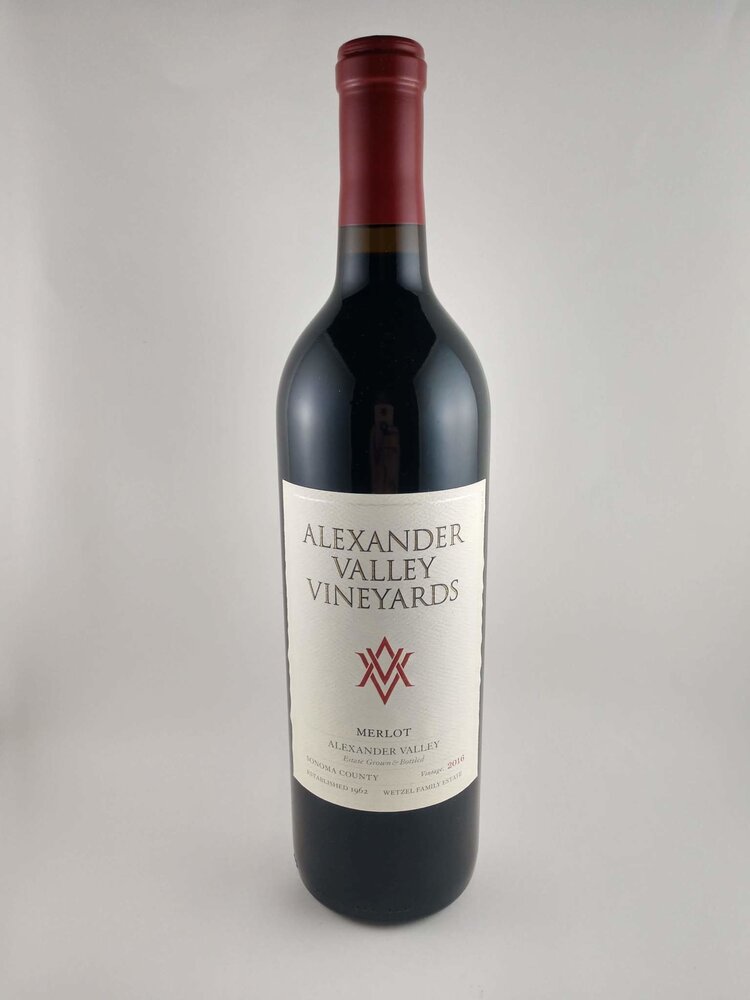 Merlot Merlot “Estate”, Alexander Valley Vineyards, CA, 2022 (Wetzel family & Kevin Hall)