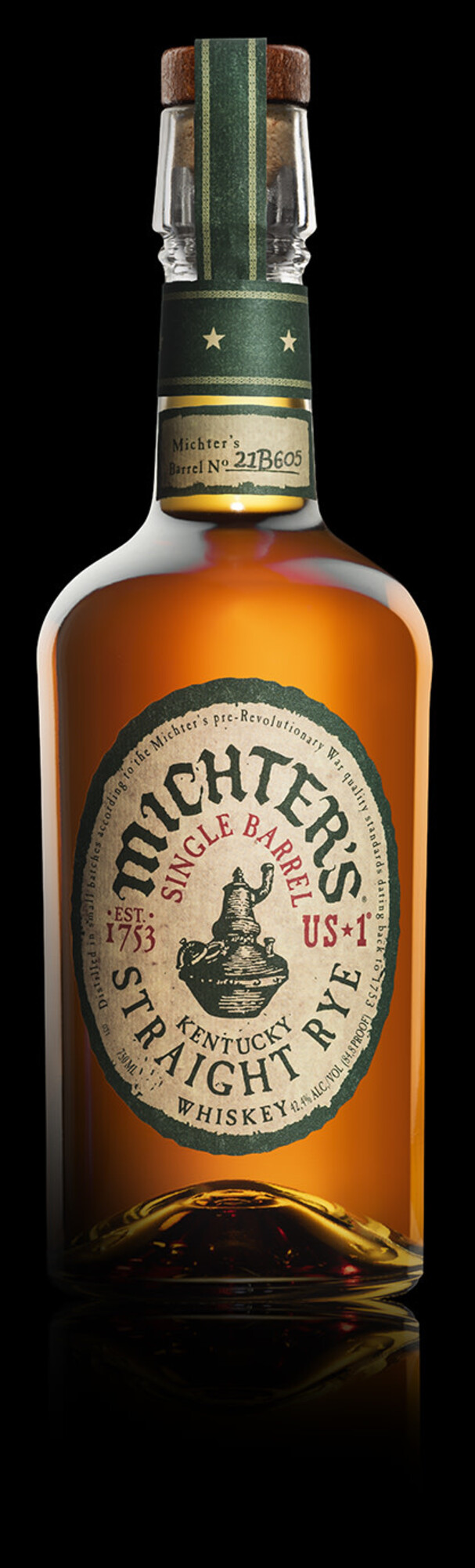 Rye Straight Rye  Whiskey, "Single Barrel", Michter's, 750mL