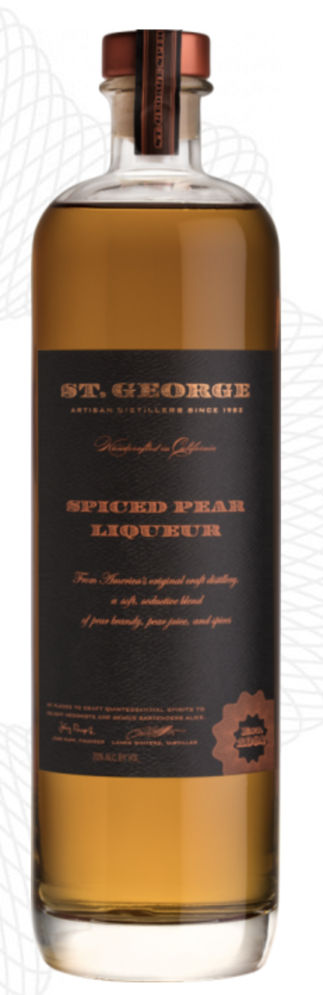Cordials/Liqueurs Liqueur, Spiced Pear, St. George, 750mL