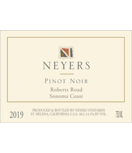 Pinot Noir Pinot Noir "Roberts Road", Neyers Vineyard, Sonoma, CA, 2019