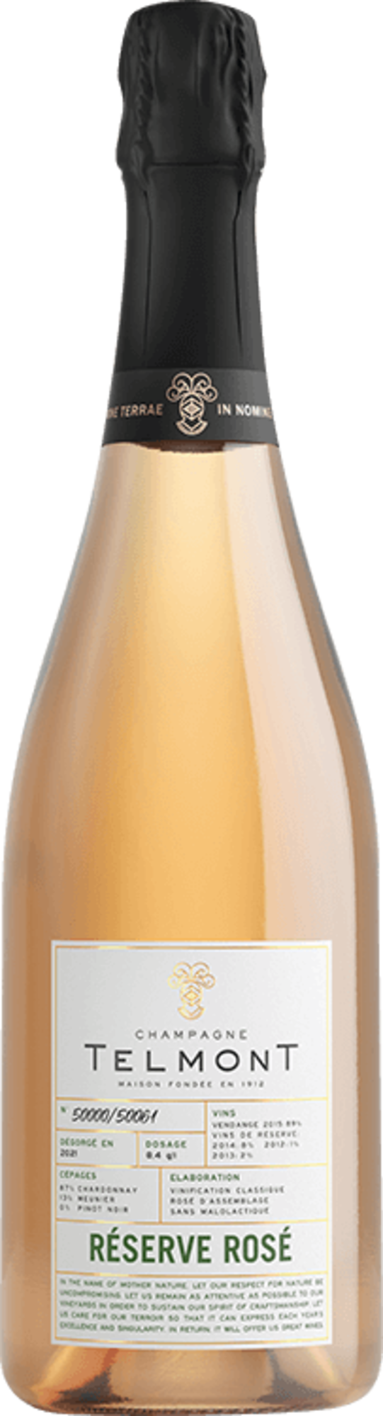 Rosé Champagne Champagne, "Reserve Rosé" Telmont, NV