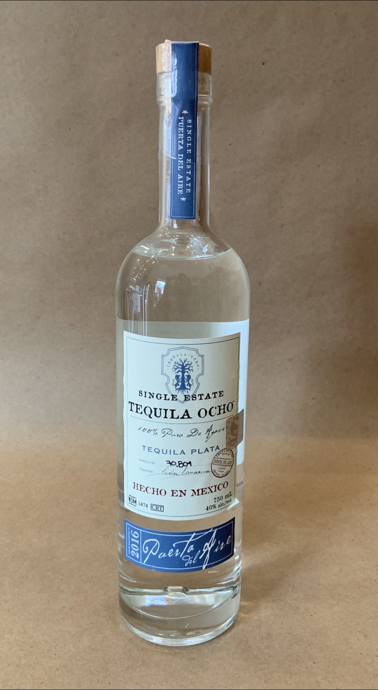 Tequila Tequila, "Plata Laguna Colorada" Tequila Ocho, 750mL