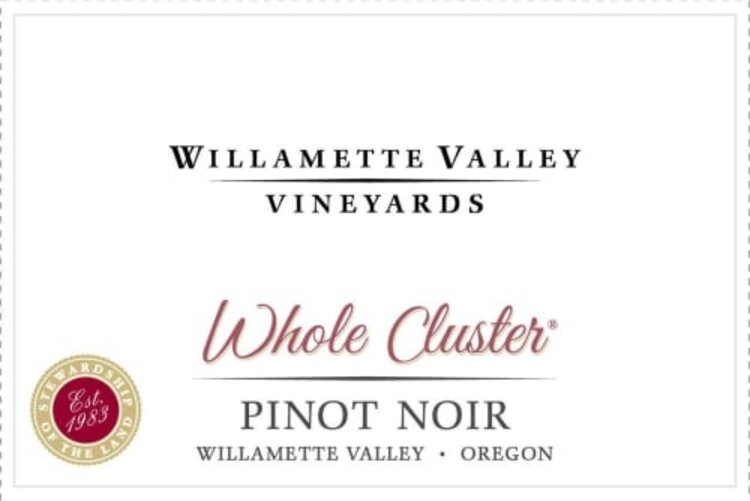 Pinot Noir Pinot Noir "Whole Cluster", Willamette Valley Vineyards, Willamette, OR, 2023