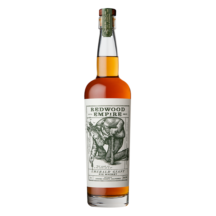 Rye Rye Whiskey, "Emerald Giant" Redwood Empire, 750mL