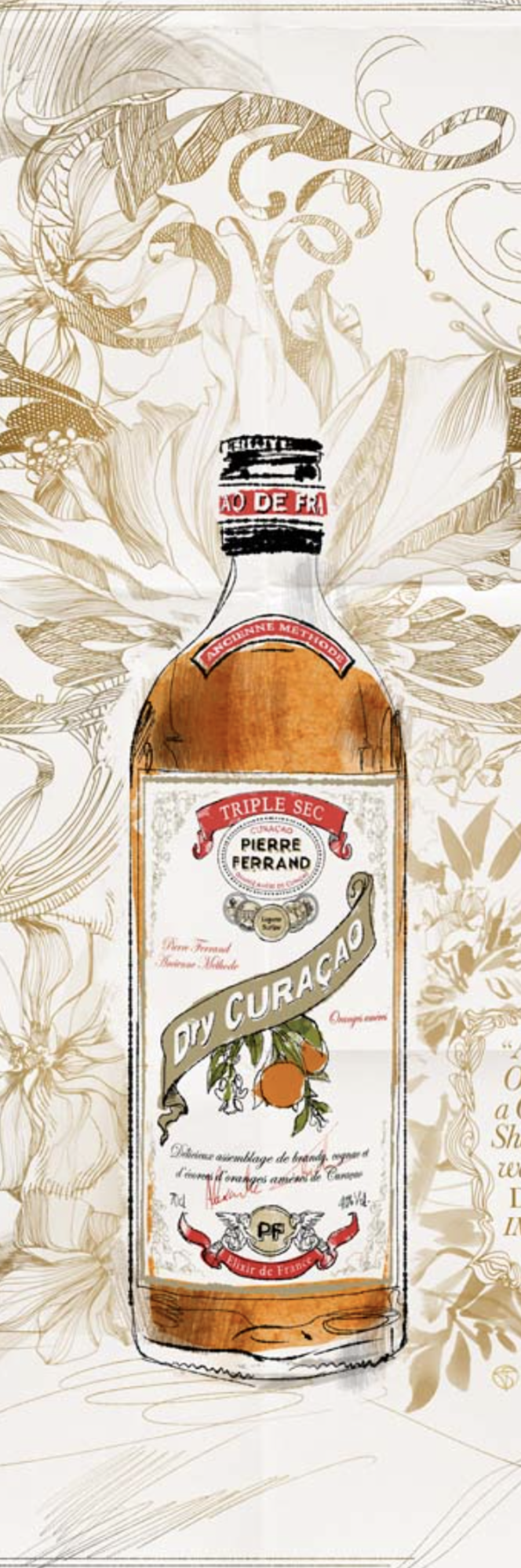 Cordials/Liqueurs Cordials, Dry Curacao, Pierre Ferrand, 1L