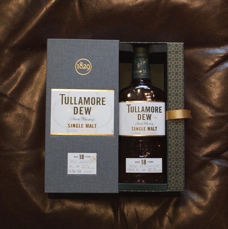 Irish Whiskey Irish Whiskey, "18yr single malt" Tullamore Dew, 750mL