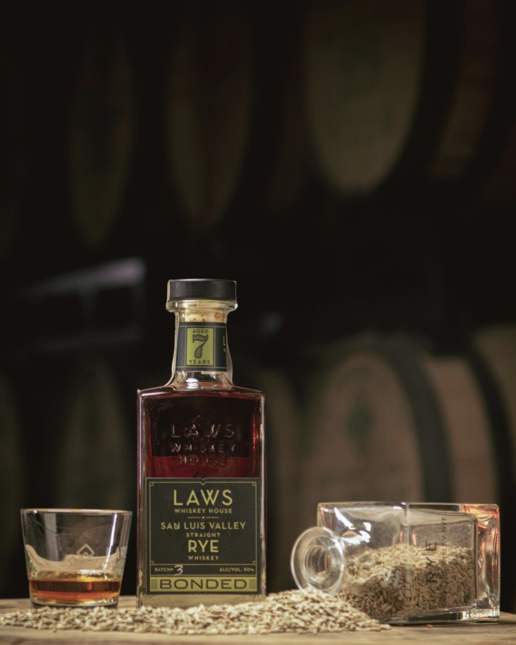 Rye Rye Whiskey, "Batch #3 Straight Rye Bonded Whiskey" Laws, 750mL