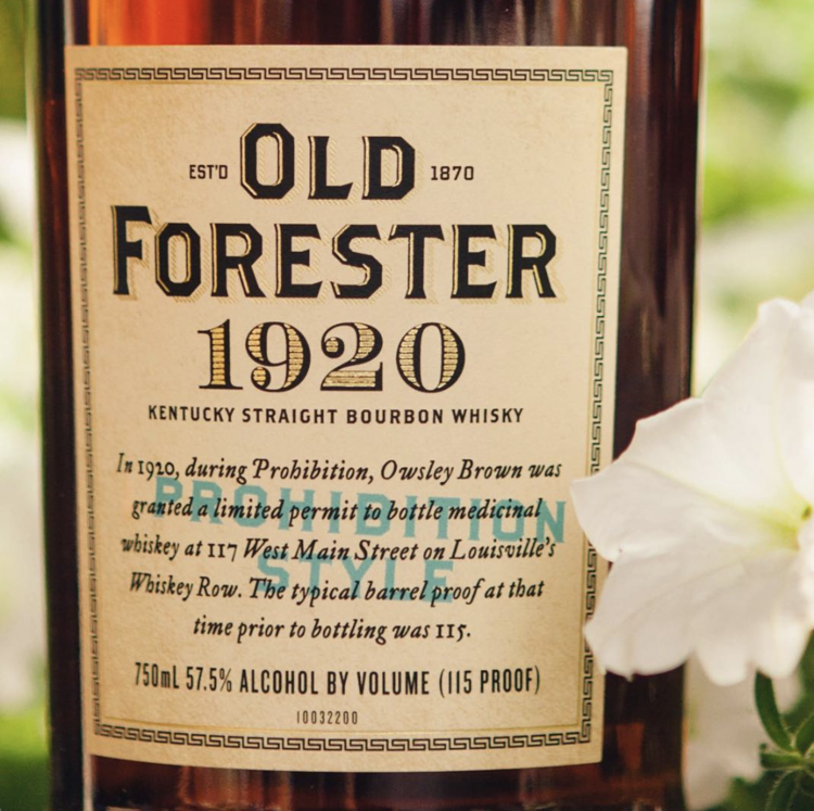 Bourbon Bourbon, "1920 Prohibition Style" Old Forester, 750mL
