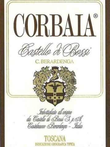 Super Tuscan Red Blend "Corbaia", Castello di Bossi, Tuscany, IT, 2009