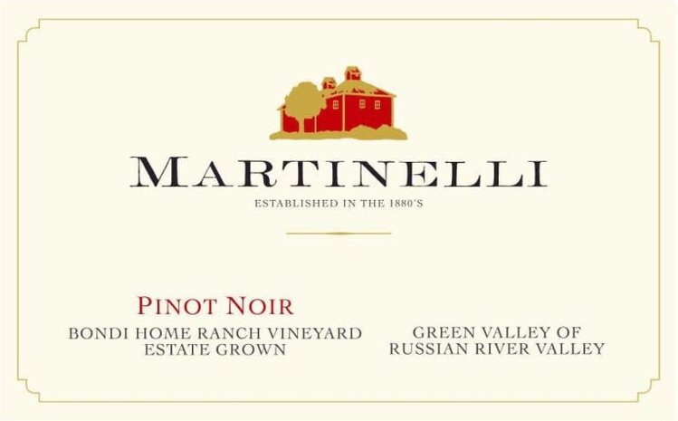 Pinot Noir Pinot Noir “Bondi Home Ranch”, Martinelli, Green Valley, CA, 2021