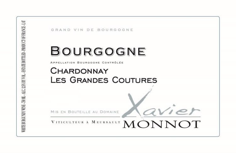 White Burgundy Bourgogne Blanc “Les Grandes Coutures”, Xavier Monnot, FR, 2021