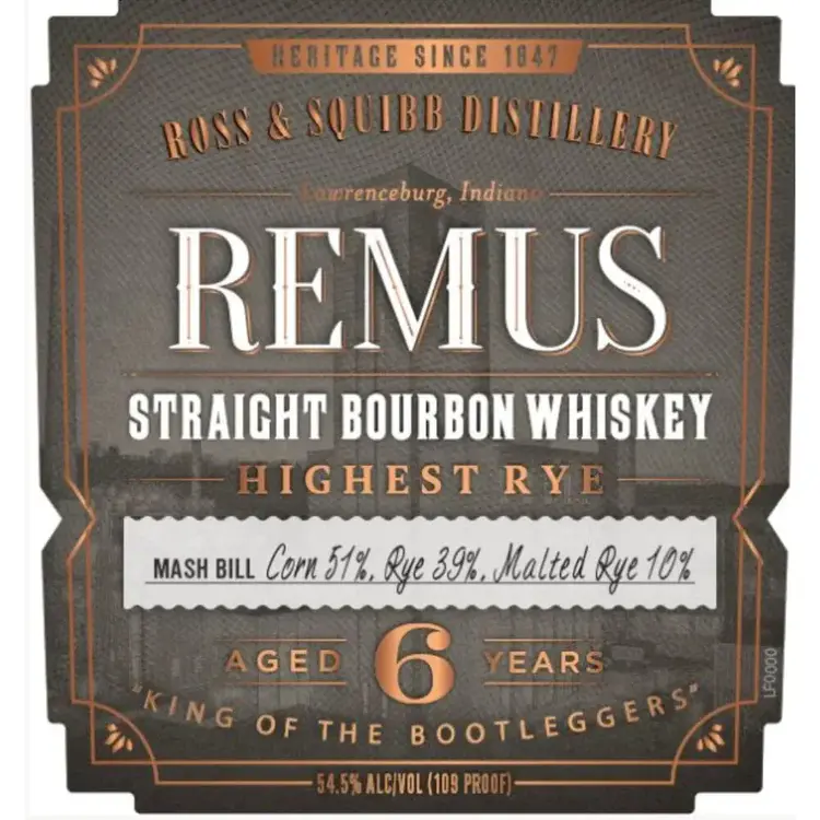 Bourbon Bourbon "6yr Highest Rye", George Remus, 750mL