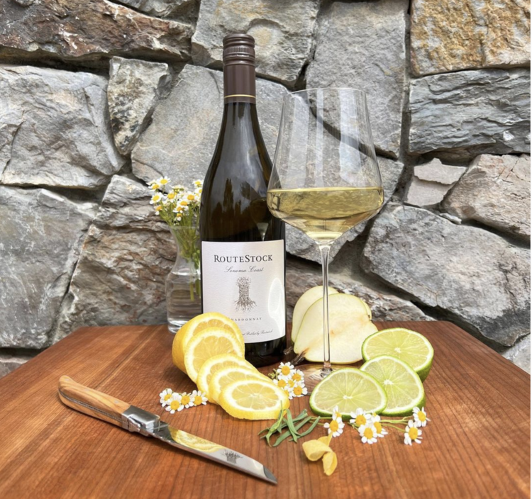 Chardonnay Chardonnay,  RouteStock Cellars, Sonoma Coast, CA, 2023