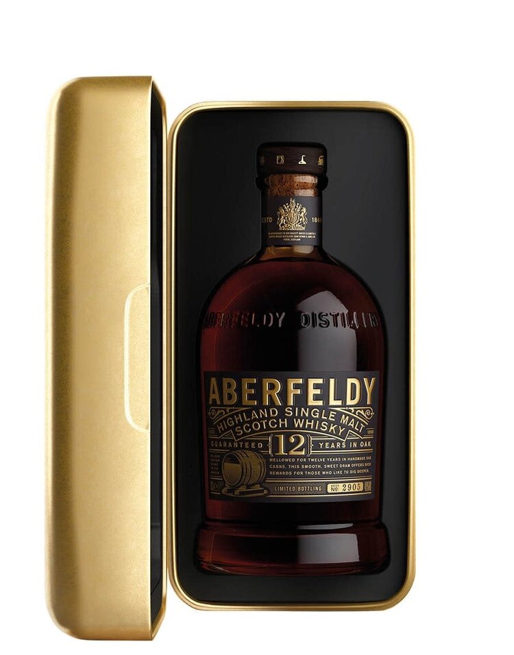 Scotch Scotch, Aberfeldy 12 Year Single Malt "Tin Box"